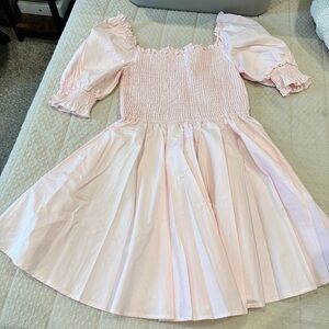 Baby Pink Smocked Dress
